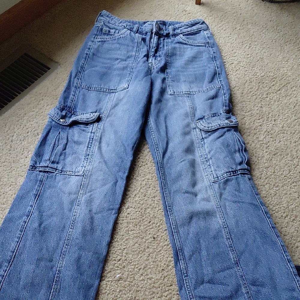 Aeropostale Women's Straight Leg Blue Jeans